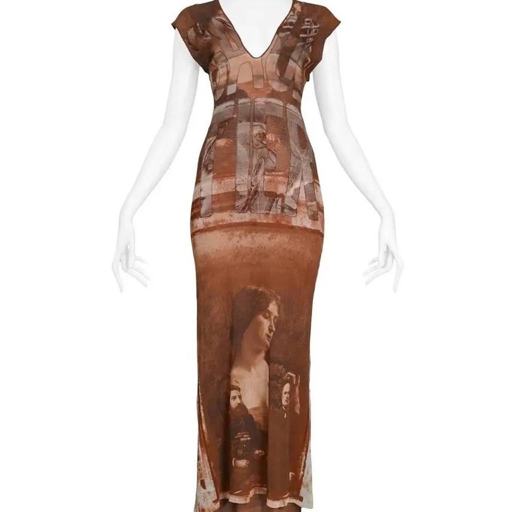 Jean Paul Gaultier Mesh Portrait Dress